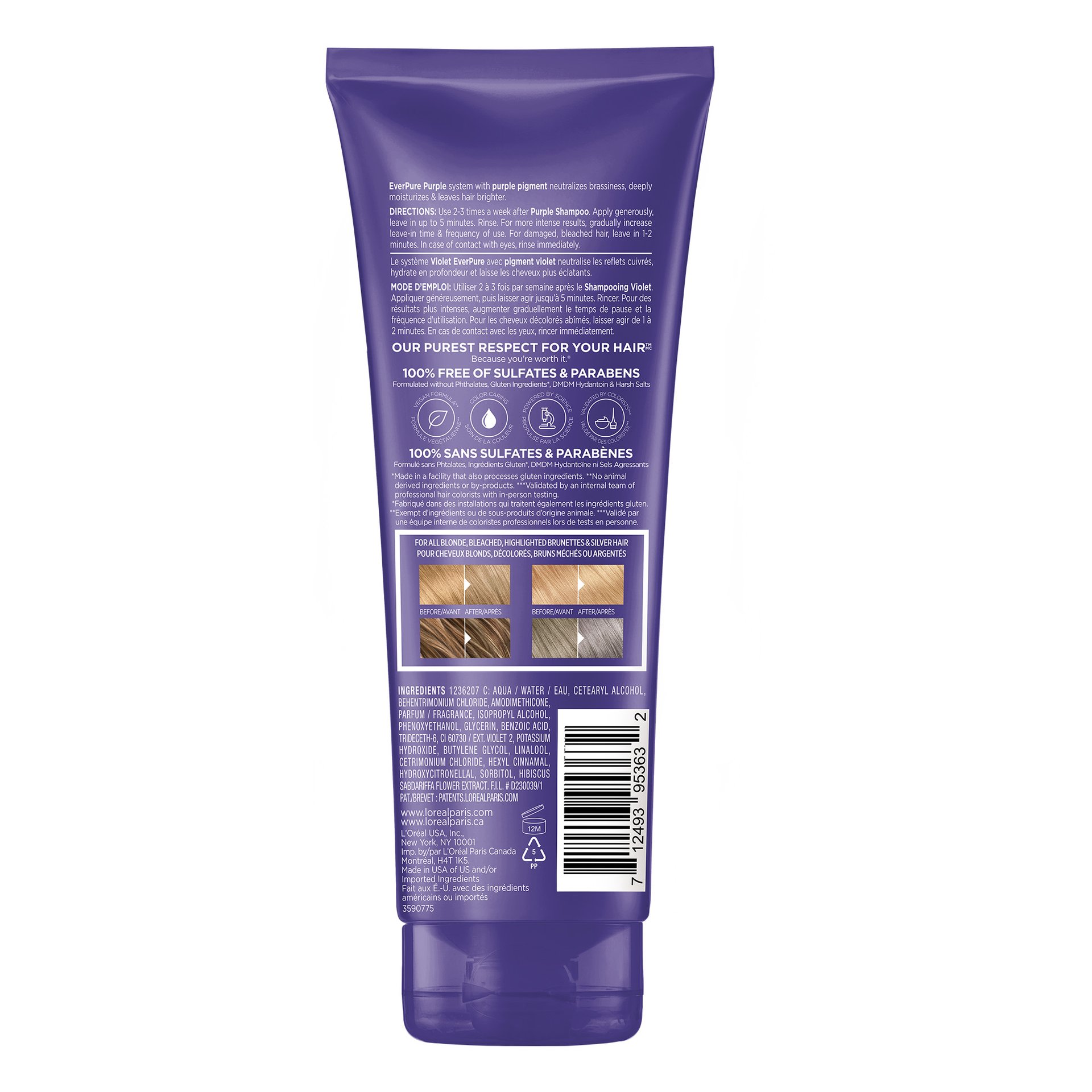 L'Oréal Paris EverPure Sulfate-Free Purple Conditioner, Scent and Perfume